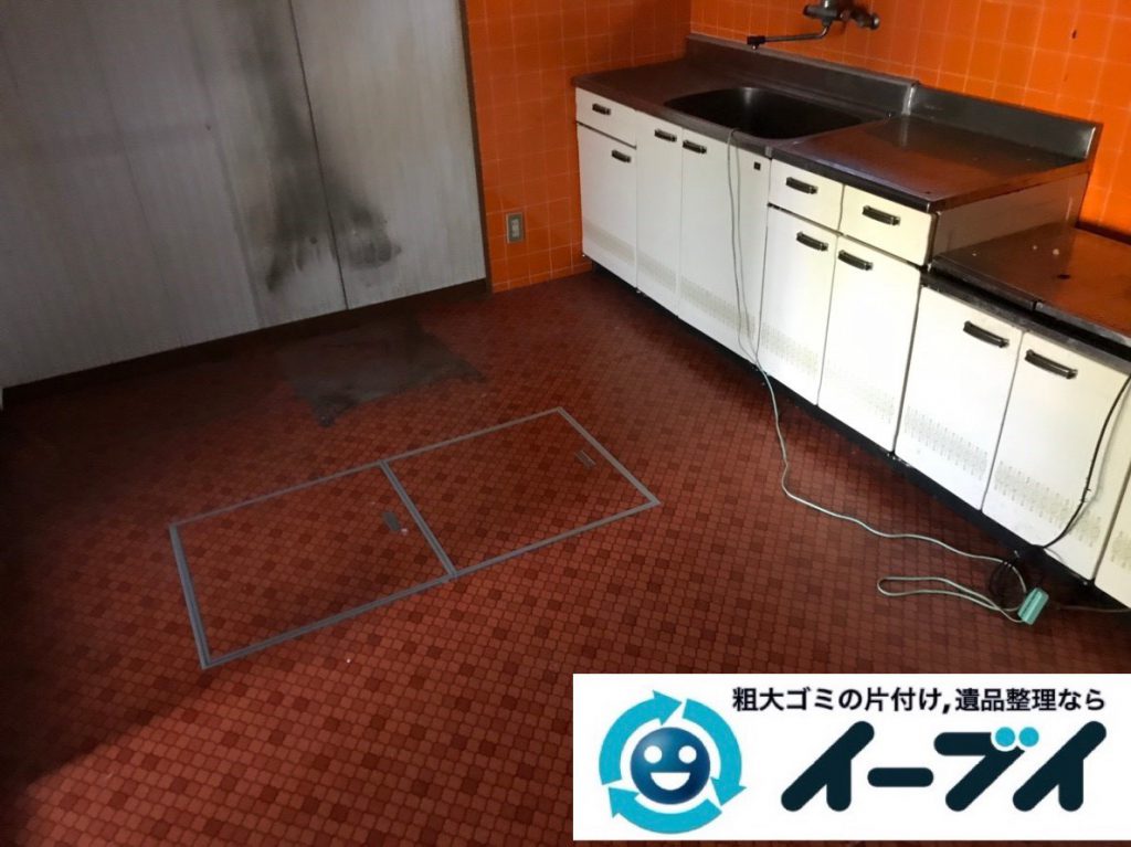 2019年２月７日大阪府柏原市でゴミ屋敷化した台所、浴室などの不用品回収。写真3