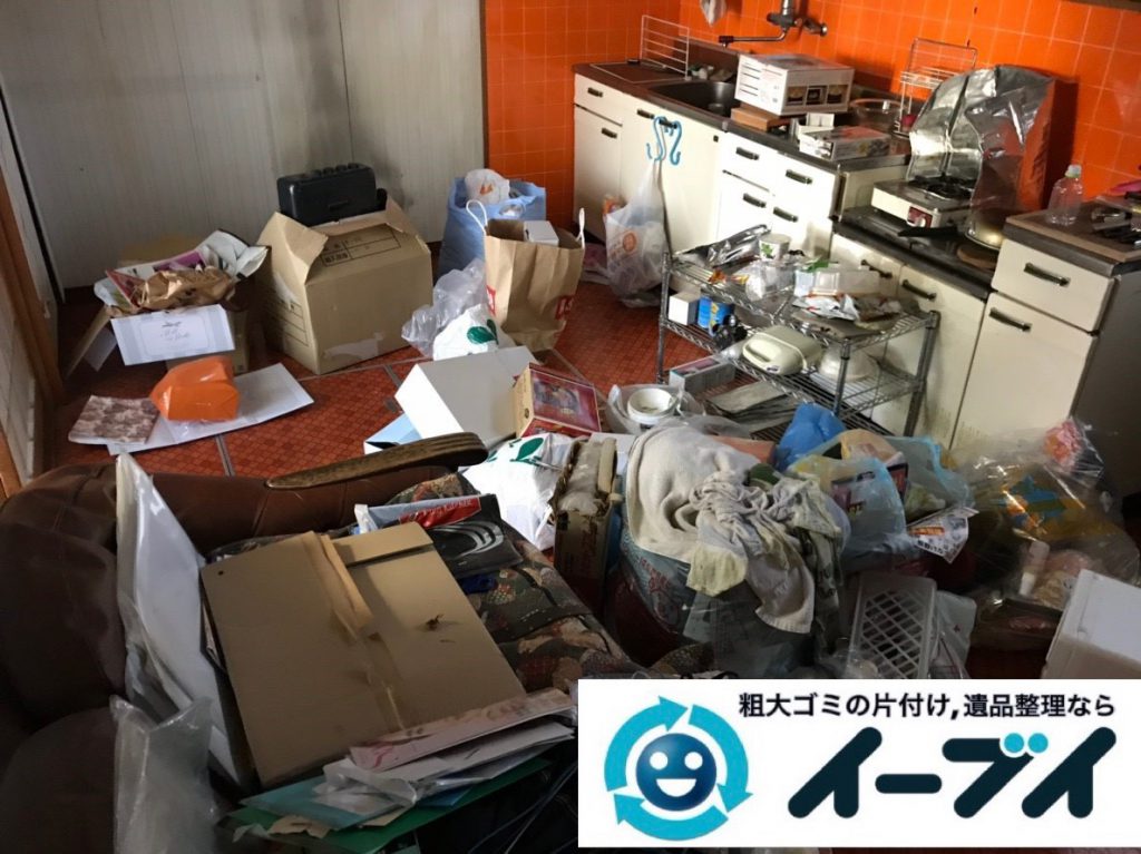 2019年２月７日大阪府柏原市でゴミ屋敷化した台所、浴室などの不用品回収。写真2