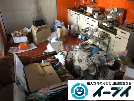 2019年2月7日大阪府柏原市でゴミ屋敷化した台所、浴室などの不用品回収。写真2