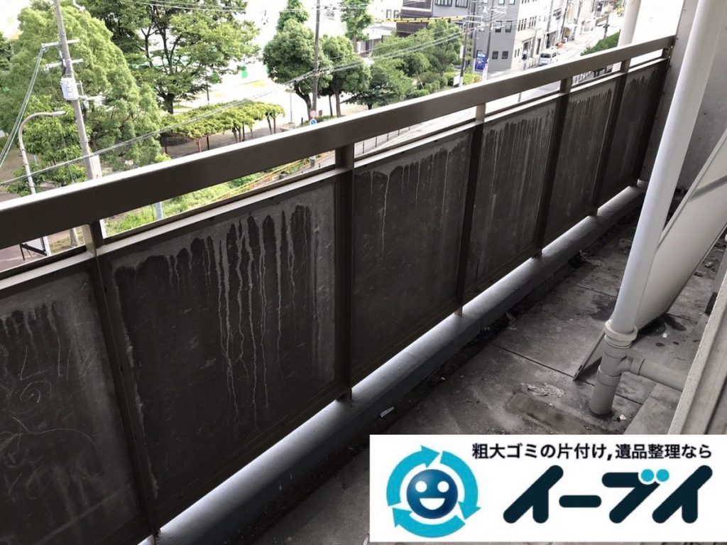 2019年３月７日大阪府堺市北区でベランダと浴室の不用品回収をさせていただきました。写真4
