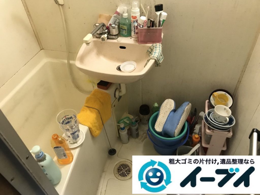 2019年３月７日大阪府堺市北区でベランダと浴室の不用品回収をさせていただきました。写真1