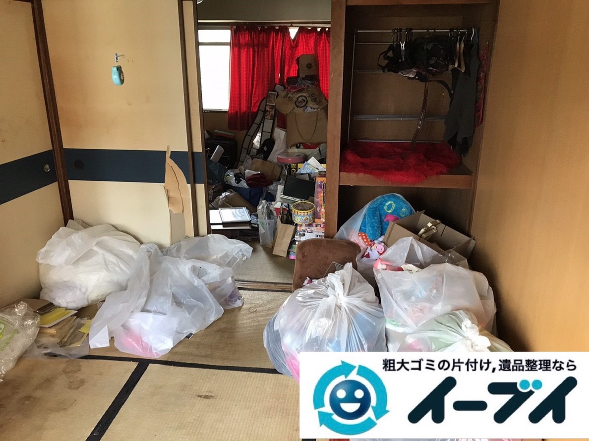 2019年4月1日大阪府大阪市住之江区でゴミ屋敷一歩手前の汚部屋の片付け作業。写真2