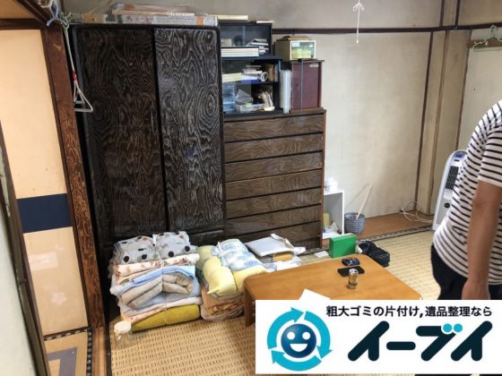 2018年3月8日大阪府和泉市で退去に伴い箪笥の大型家具処分などをさせていただきました。写真1