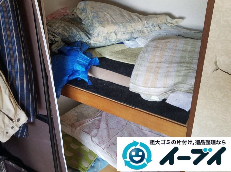 2019年3月9日大阪府和泉市で足の踏み場がないゴミ屋敷化した汚部屋の片付け作業。写真1