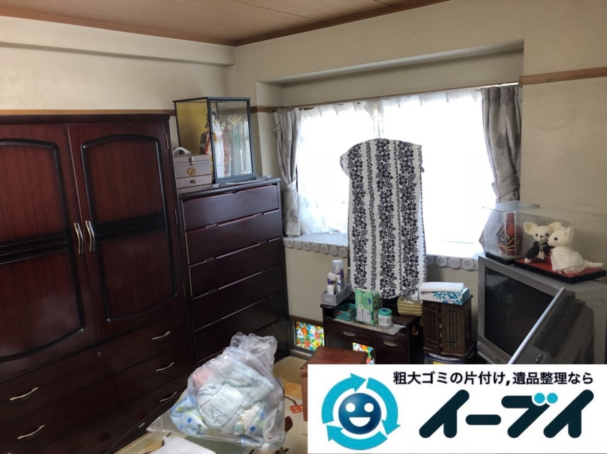 2019年3月27日大阪府大阪市都島区で引越しに伴い、お家の家財道具の不用品回収。写真1