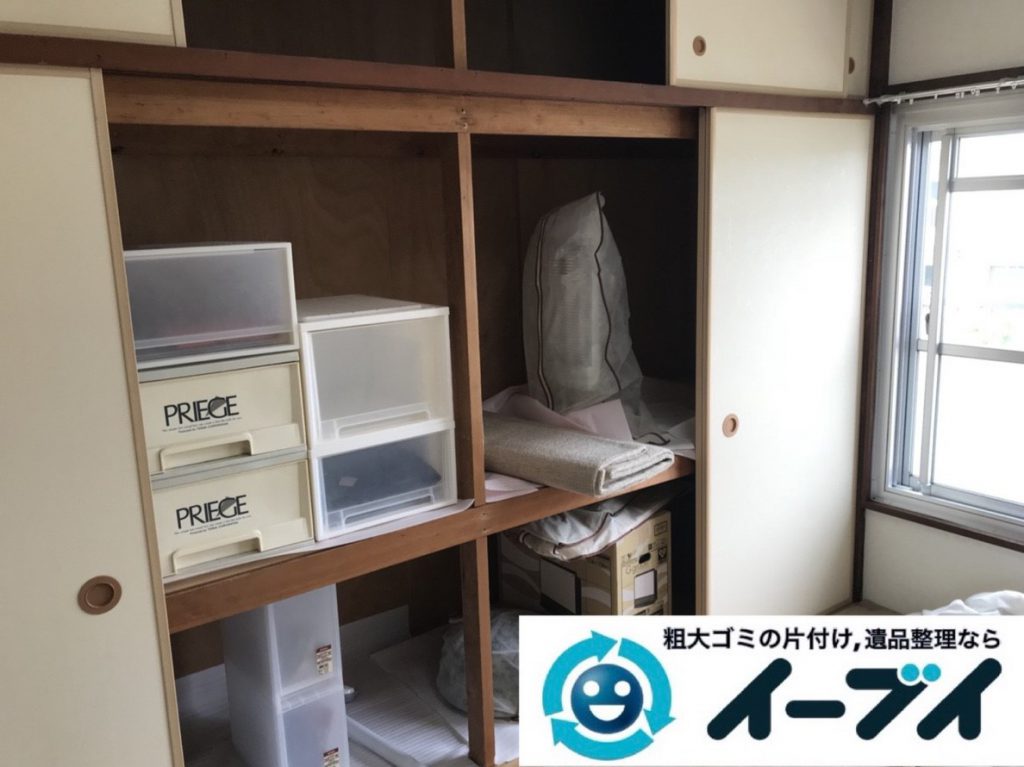 2019年3月30日大阪府大阪市天王寺区で押し入れの不用品回収。写真3