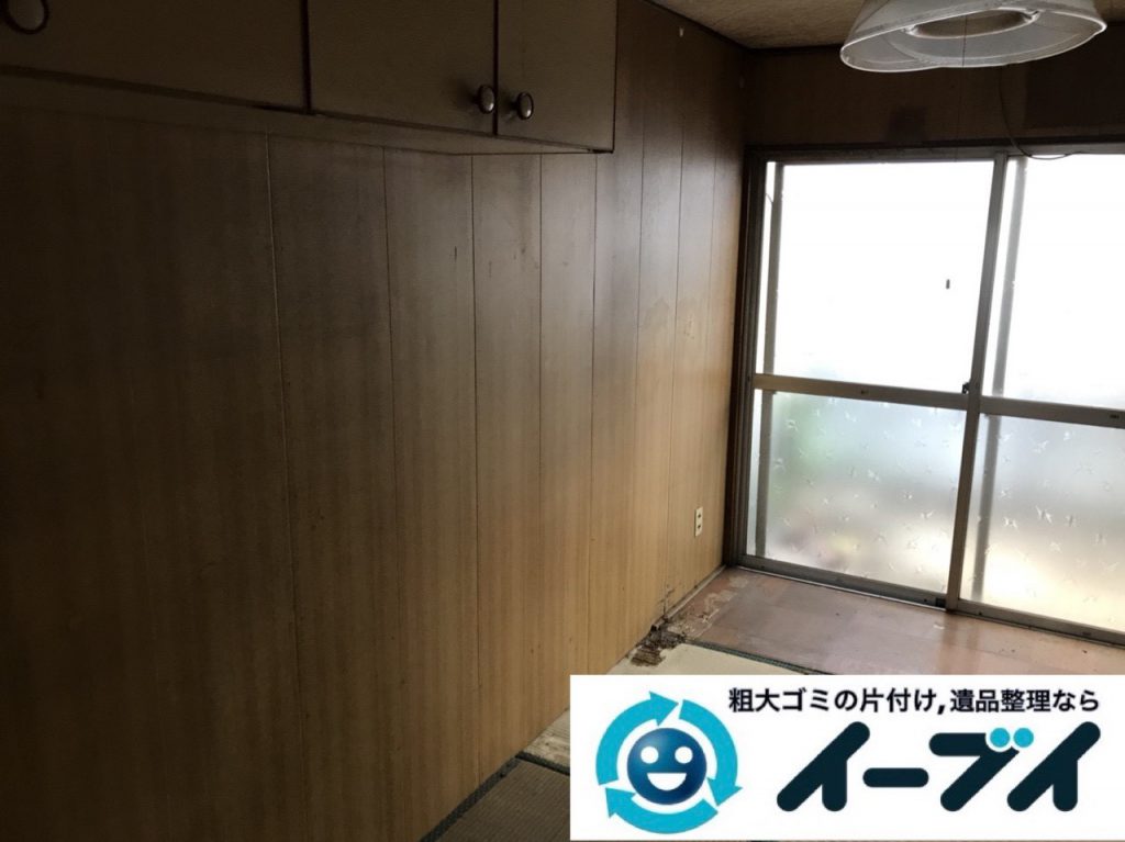 2019年4月16日大阪府八尾市でゴミ屋敷化した汚部屋の片付け作業。写真2
