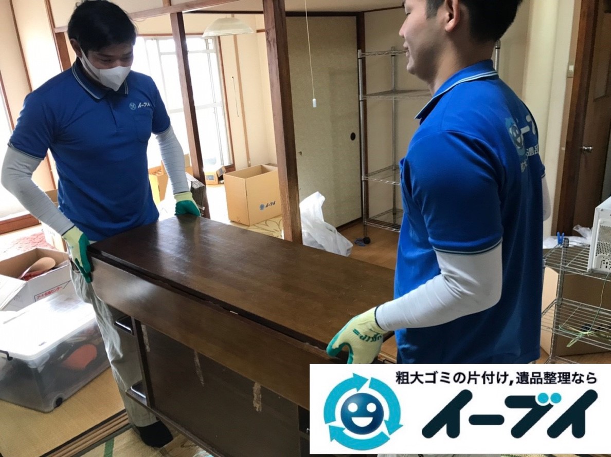 2019年4月17日大阪府交野市でご自身では運び出せない大型家具の不用品回収。写真5