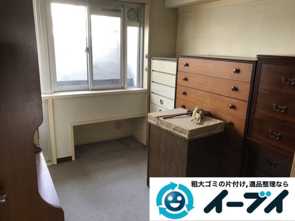 2019年4月23日大阪府大阪市西成区で箪笥や食器棚の大型家具処分をさせていただきました。写真1