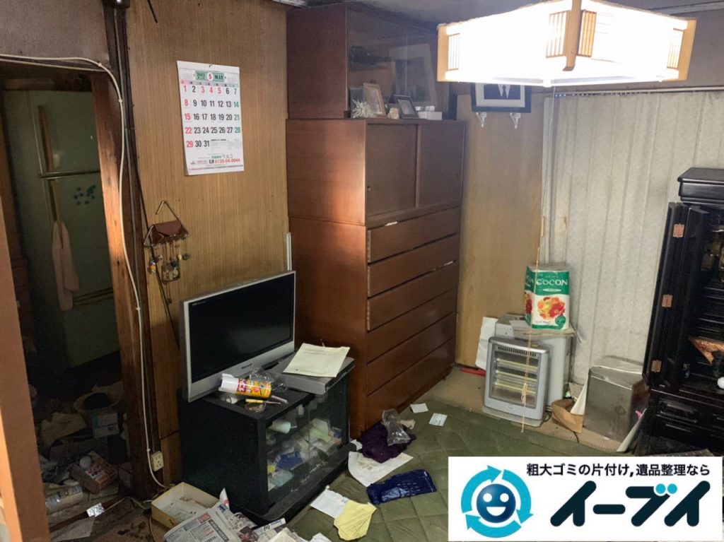 2019年5月14日大阪府吹田市でお家の家財道具を一式処分させていただきました。写真1