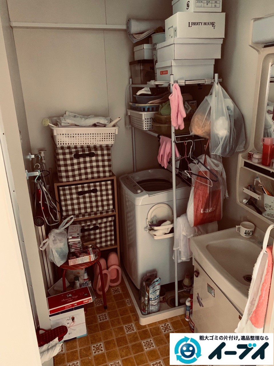 2019年5月７日大阪府大阪市西区で浴室やトイレの不用品回収。写真1
