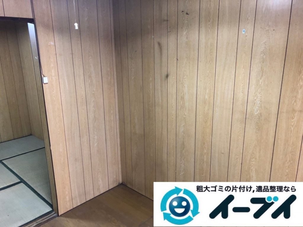 2019年6月9日大阪府大阪市北区で家財道具を一式処分の不用品回収作業。写真1
