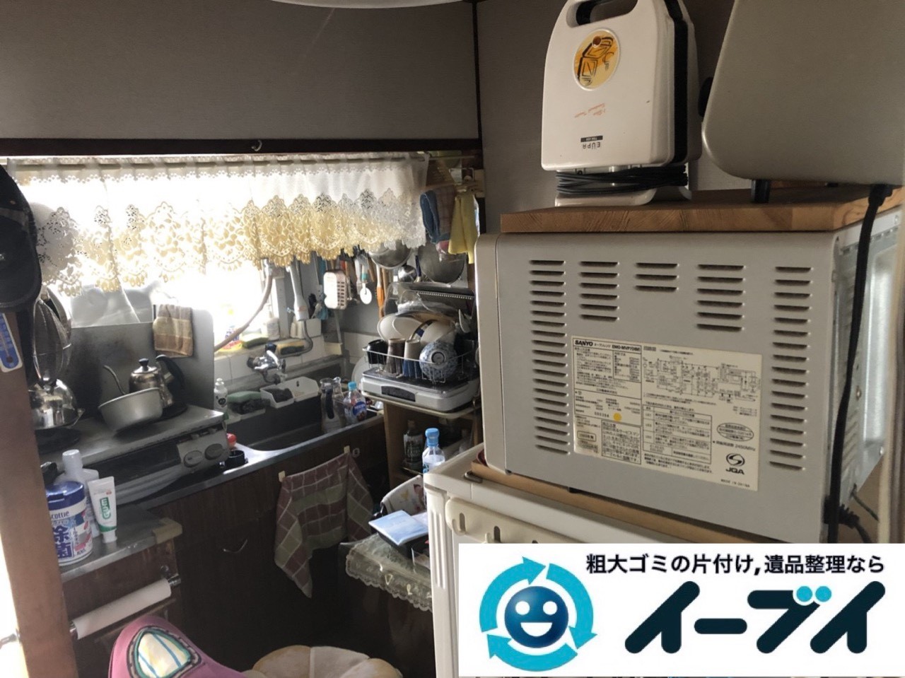 2019年6月25日大阪府大阪市福島区で台所と玄関の不用品回収。写真2