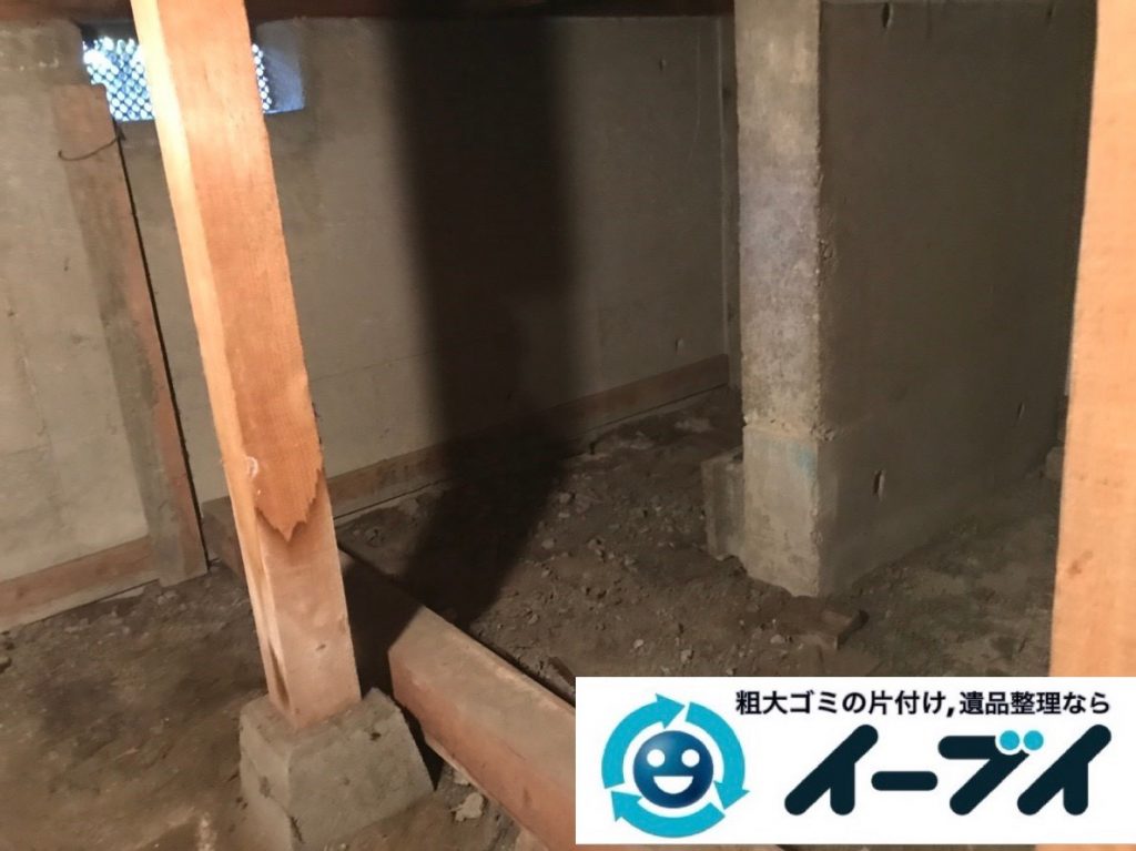 2019年6月27日大阪府大阪市阿倍野区お家の地下に置いている不用品回収。写真4