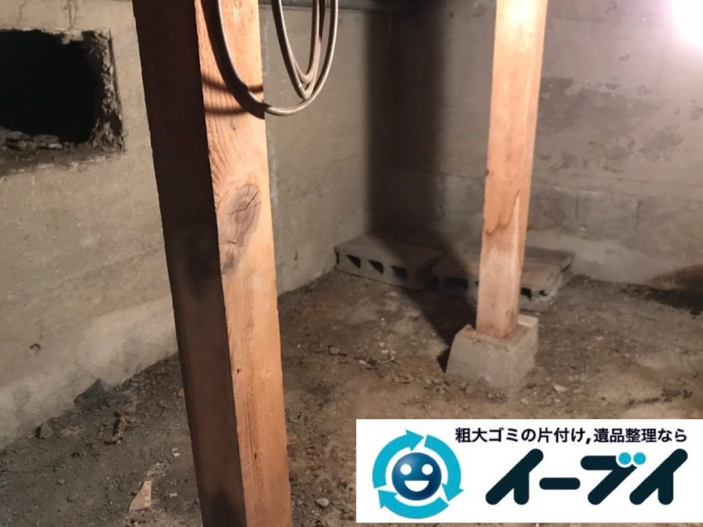 2019年6月27日大阪府大阪市阿倍野区お家の地下に置いている不用品回収。写真2