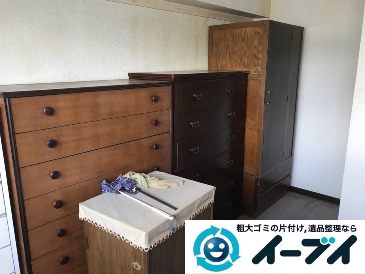 2019年6月7日大阪府堺市北区で婚礼家具など家財道具の全処分作業。写真1