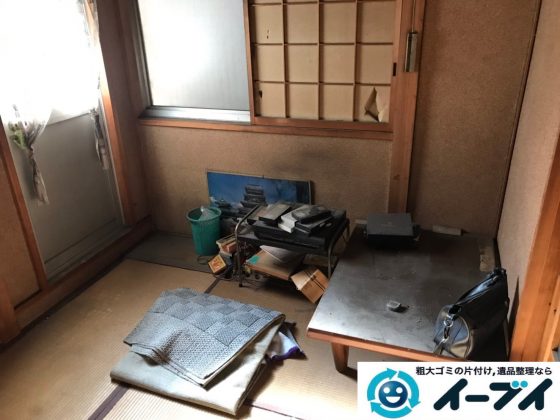 大阪府八尾市で退去に伴いお家の家財道具を全処分。2