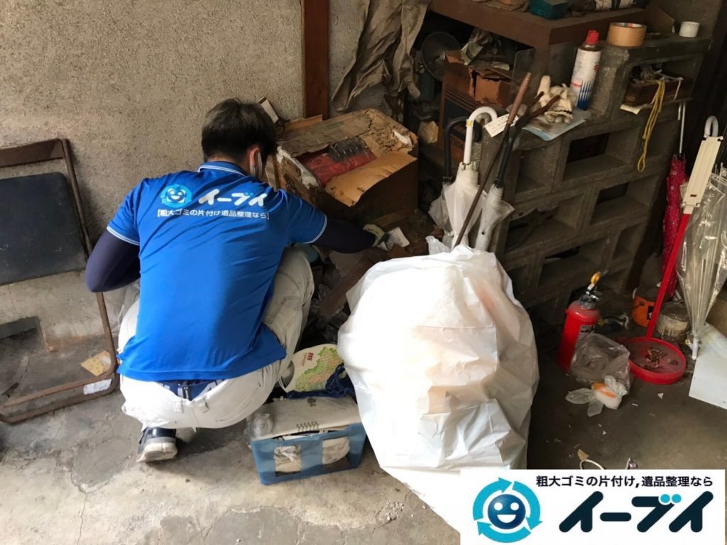 2019年7月24日大阪府四条畷市でお庭やガレージの不用品回収。写真2