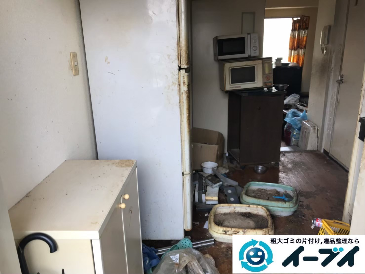 2019年7月29日大阪府大阪市住吉区で台所周りのお部屋の不用品回収。写真1