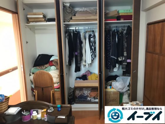 2019年7月11日大阪府交野市でベッドの大型家具、クローゼットの片付けをさせていただきました。写真5