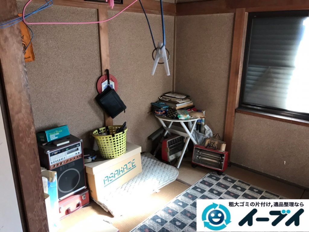 2019年8月1日大阪府千早赤阪村でお部屋と押し入れの片付け作業。写真1