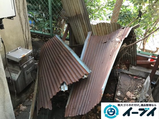2019年8月2日大阪府大阪市北区でエアコンの室外機や自転車などの不用品回収。写真1