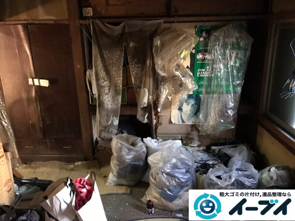 2019年8月5日大阪府大阪市天王寺区で退去に伴い、箪笥の大型家具や生活用品の不用品回収。写1