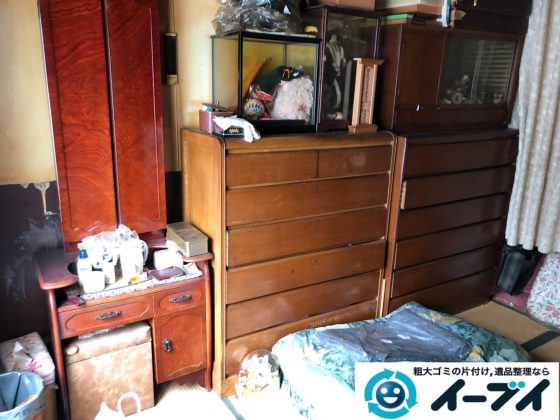 2019年8月23日大阪府大阪市旭区で婚礼家具の大型家具、冷蔵庫の大型家電を不用品回収しました。写真2