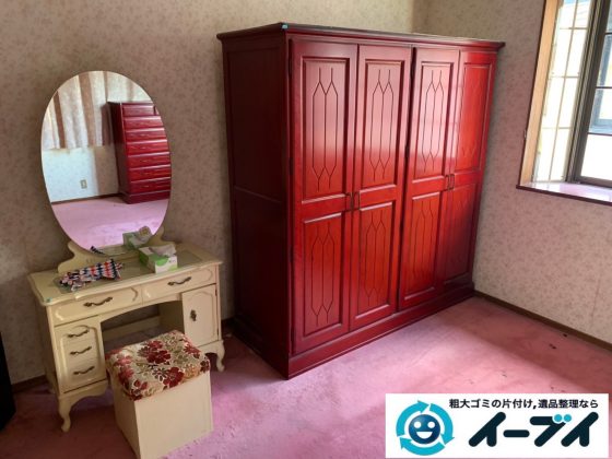 2019年10月9日大阪府大阪市港区で婚礼家具の箪笥を不用品回収させていただきました。写真1