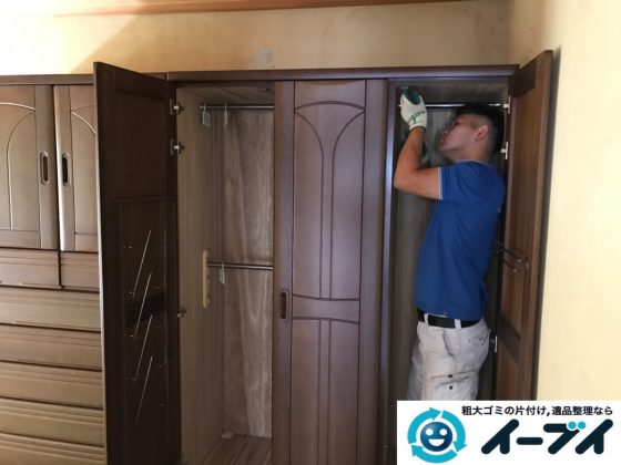 大阪府枚方市で婚礼家具の箪笥の大型家具処分。1