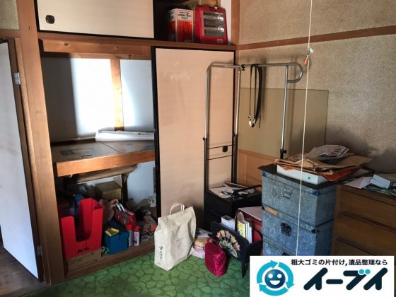 2019年12月25日大阪府能勢市で婚礼家具の箪笥などの家財道具を一式処分させていただきました。写真3