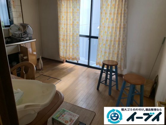 2019年12月9日大阪府泉佐野市でテーブルや椅子の家具処分、押し入れの片付け作業をさせていただきました。写真2