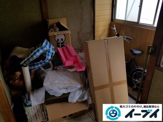 2020年1月21日大阪府堺市美原区で退去後の引越しゴミの不用品回収。写真3