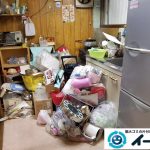 大阪府吹田市で家具や家電、生活用品や生活ゴミが散乱したゴミ屋敷の片付け作業です。