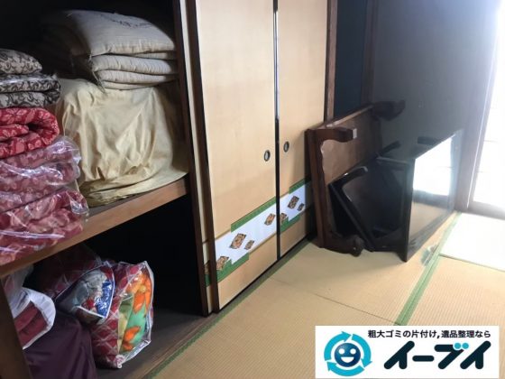 2020年3月5日大阪府堺市美原区で婚礼家具の大型家具、布団やテーブルなどの不用品回収。写真3