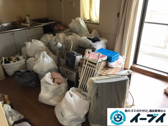 2020年3月12日大阪府大阪市北区で冷蔵庫、ヒーター、扇風機などの家電の不用品回収。写真1