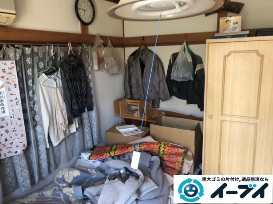 2020年3月26日大阪府大阪市平野区で洋服ダンスやベッドの大型家具などの不用品回収。写真1