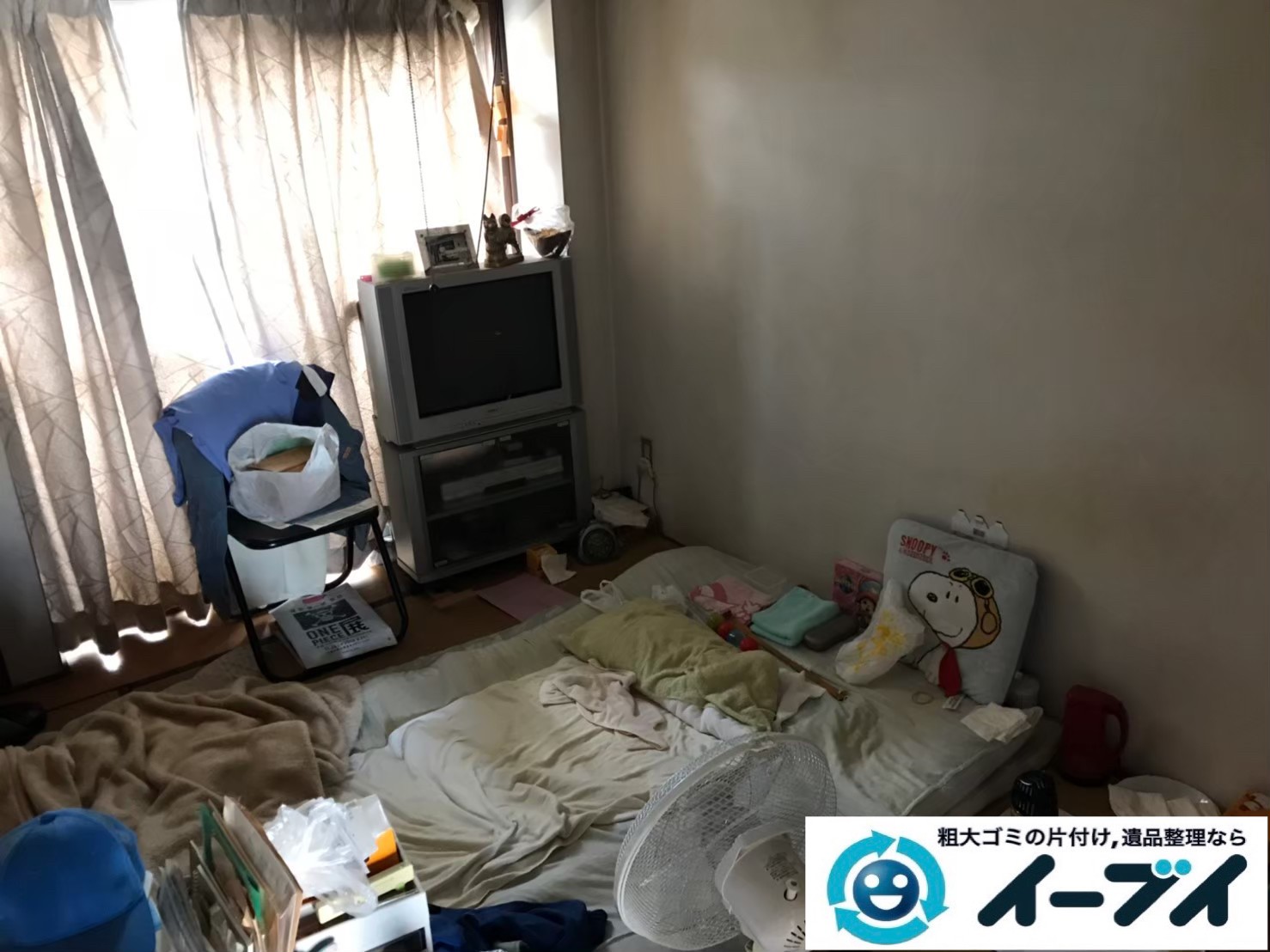 2020年6月16日大阪府茨木市で退去に伴い、マンションのワンルームのお部屋の不用品回収。写真1