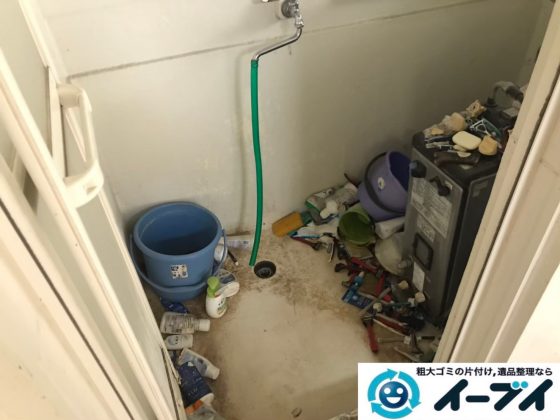 2020年7月15日大阪府高槻市でゴミが散乱したゴミ屋敷の片付け作業です。写真1