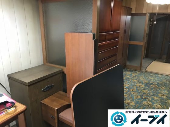 2020年8月07日大阪府大阪市城東区で遺品整理に伴い、婚礼家具など大型家具の粗大ゴミ処分。写真2