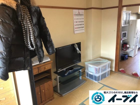 2020年8月25日大阪府大阪市東住吉区で洗濯機の大型家電、テレビの家具処分などの不用品回収。写真2