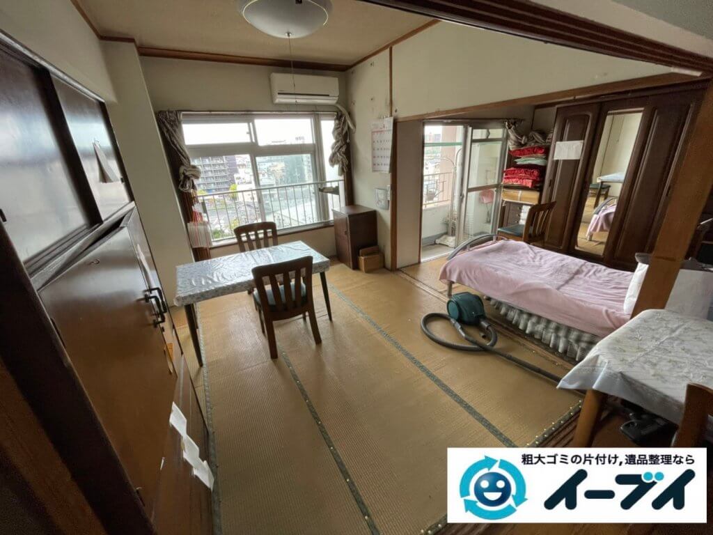 2021年８月１３日大阪府大阪市福島区でタンスやベッドの大型家具の不用品回収。写真1