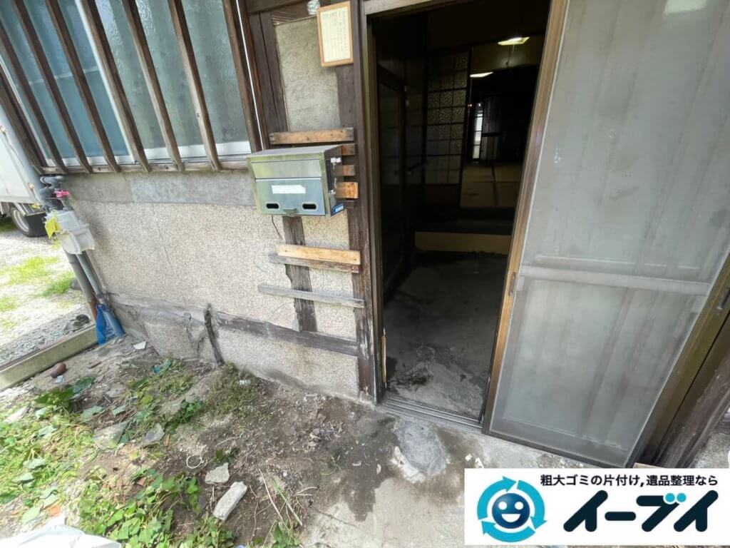 2021年10月17日大阪府守口市でお家の外構や廊下の不用品回収。写真5
