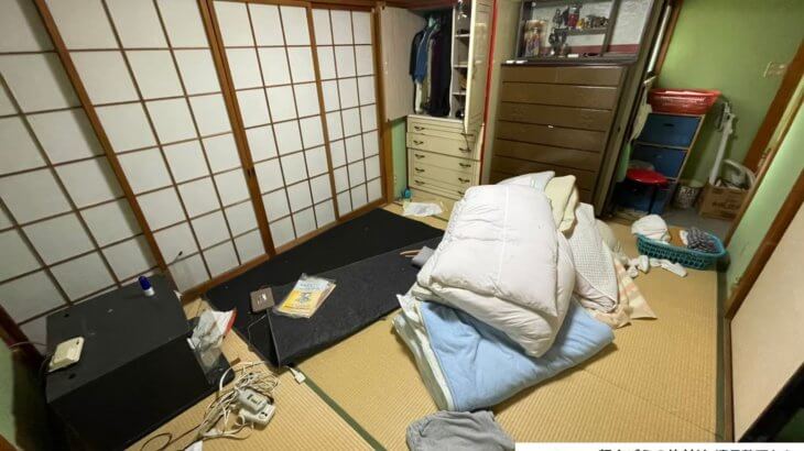 2021年12月3日大阪府富田林市で遺品整理に伴い、お家の家財道具を処分させていただきました。写真1